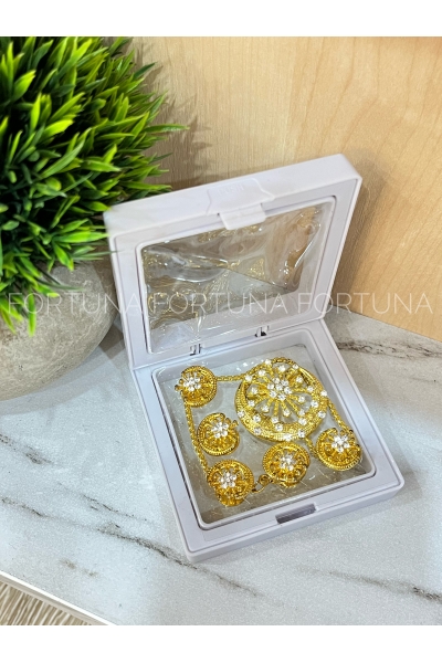 Butang Bulan Bintang berantai (gold)