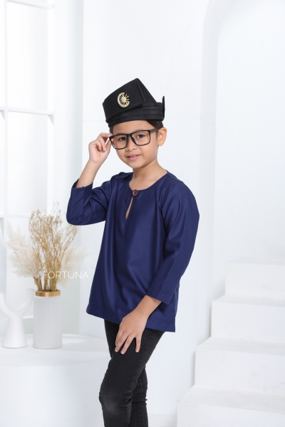 Kurta Ayaaz Kids - Navy Blue