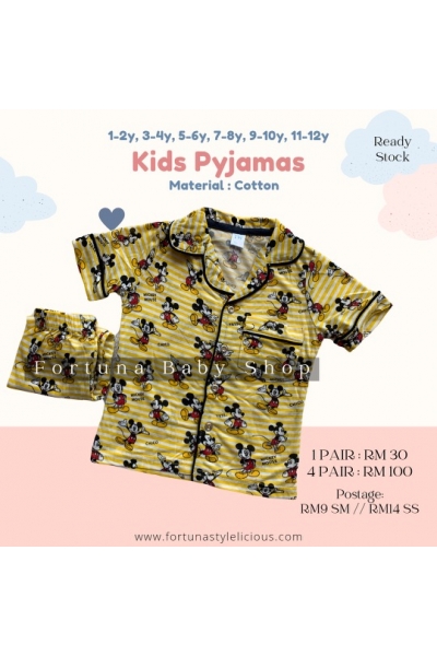 Pyjamas Mickey Mouse (Yellow)