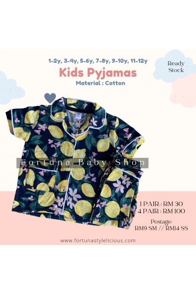 Pyjamas Lemon (black)