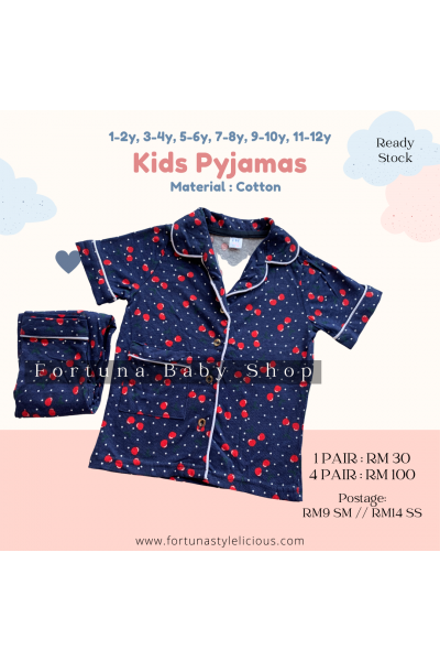 Pyjamas Cherry (Navy Blue)
