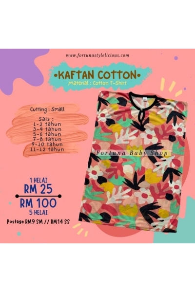 Kaftan Cotton Big Flower (Colorful)