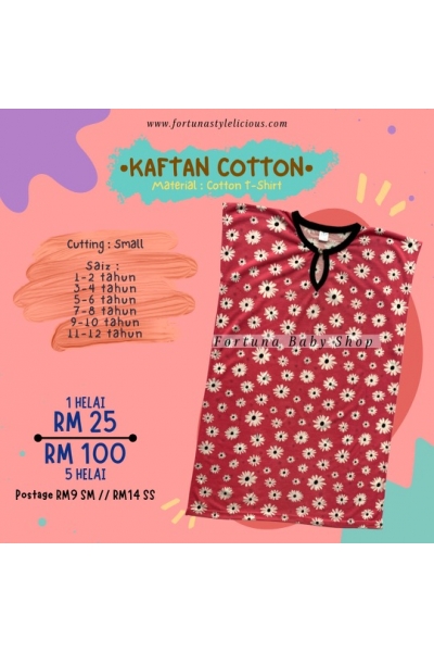 Kaftan Cotton Daisy (pink)