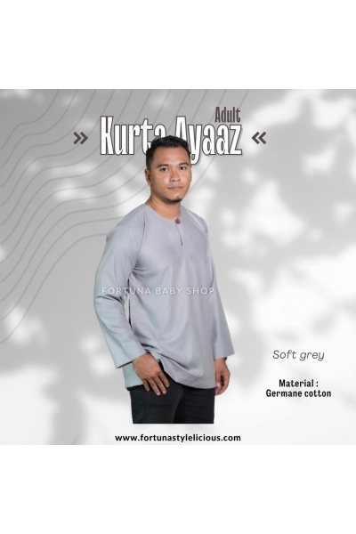 Kurta Ayaaz Adults - Soft Grey Kurta Ayaaz Adults - Soft Grey