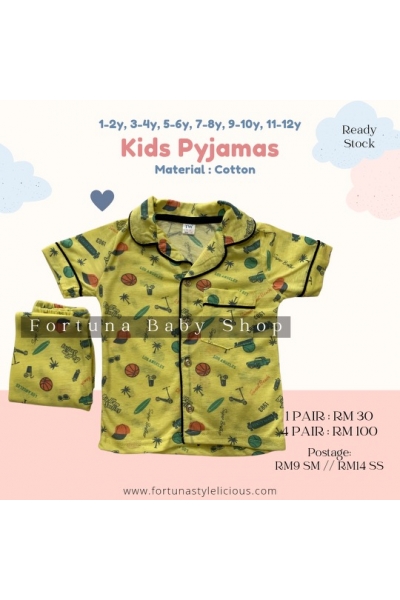 Pyjamas SUNSET BEACH (DUSTY YELLOW) Pyjamas SUNSET BEACH (DUSTY YELLOW)